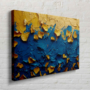 Tablou canvas Gold and Blue Abstract