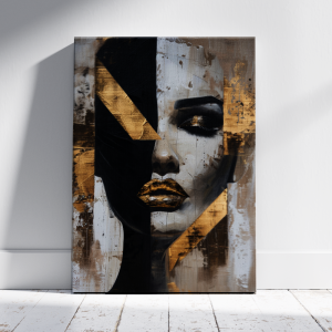 Tablou Canvas Grey and Gold Woman