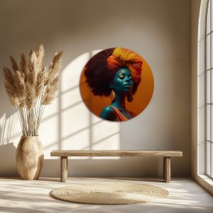 Tablou Canvas Rotund Afro Girl