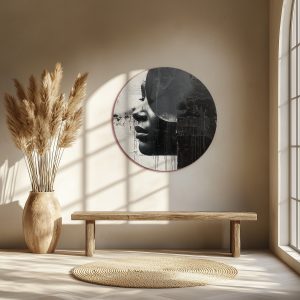 Tablou Canvas Rotund Ying&Yang Moon Art